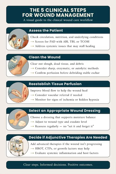 The 5 Clinical Steps for Wound Management